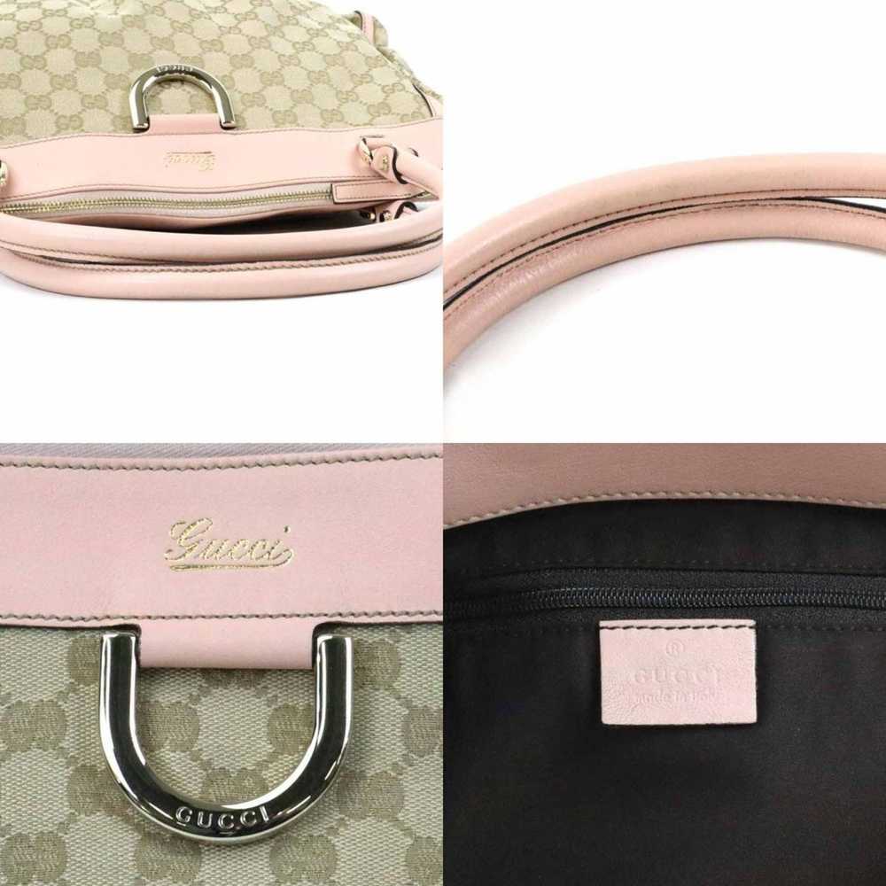 Gucci Gucci handbag GG canvas canvas/leather beig… - image 4