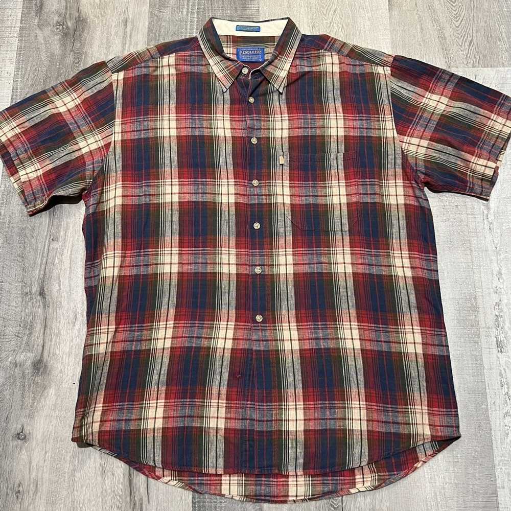 Pendleton × Vintage VTG Pendleton Red/Blue Plaid Shor… - Gem