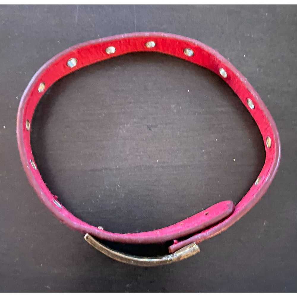 Jewelry Vintage Red Dog Collar Style Choker with … - image 3