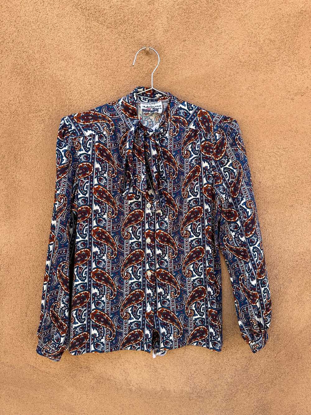 70's Adrianne Ross Paisley Blouse - image 1