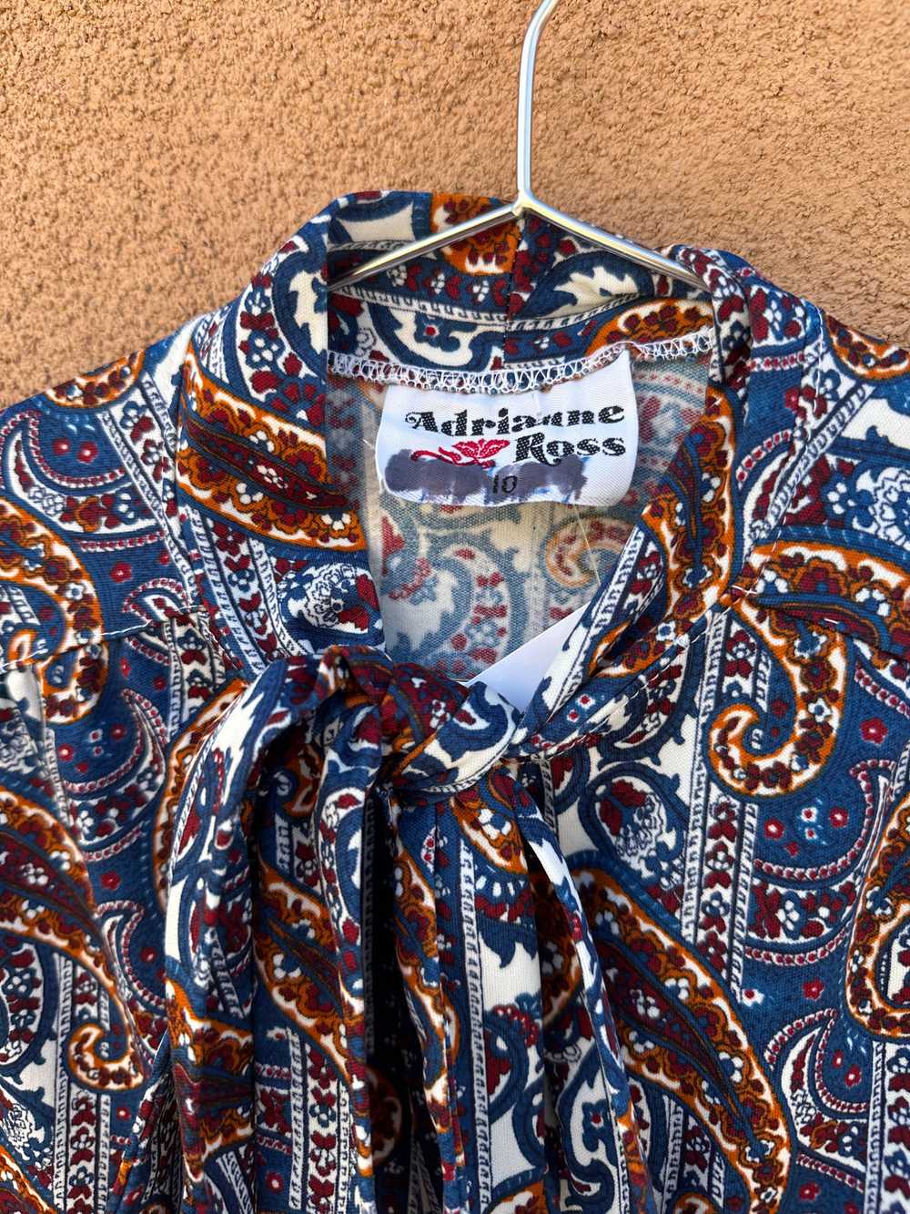 70's Adrianne Ross Paisley Blouse - image 2