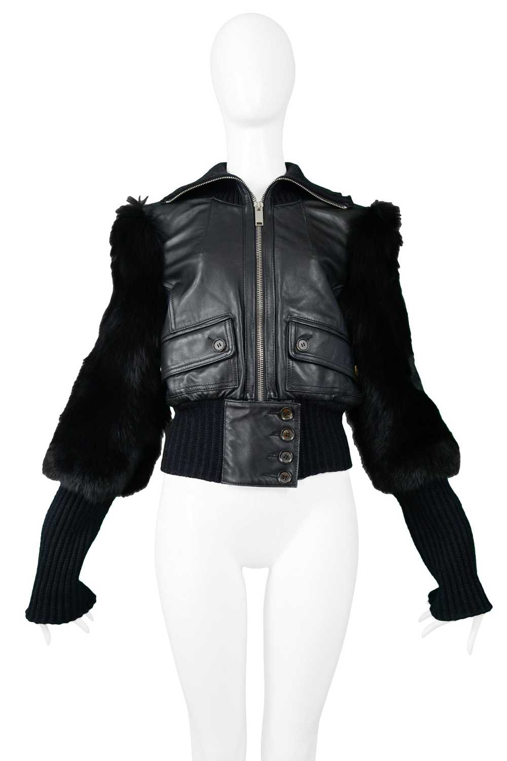GUCCI BY TOM FORD LEATHER & FOX FUR JACKET 2003 - image 1