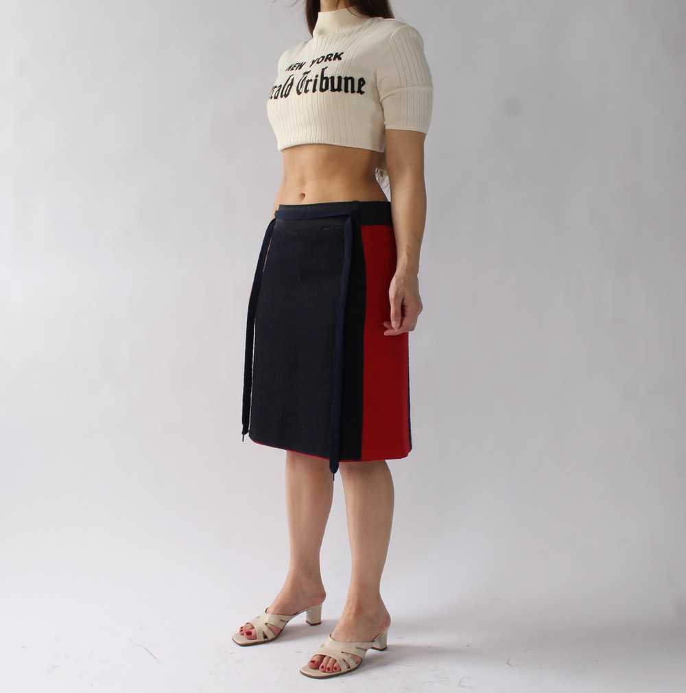90s Miu Miu Wool/Mohair Skirt - W28 - image 5