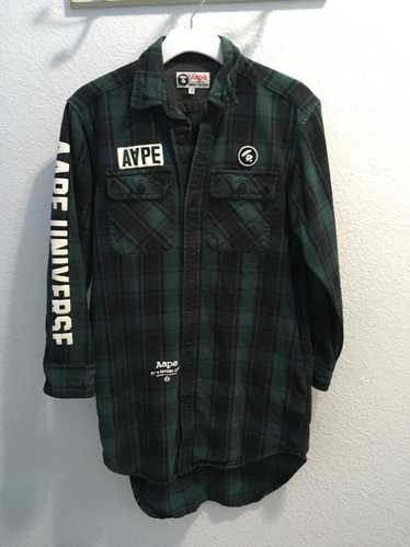 Aape Aape by bathing ape flannel long shirt - image 1