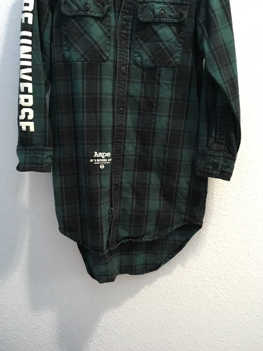 Aape Aape by bathing ape flannel long shirt - image 4