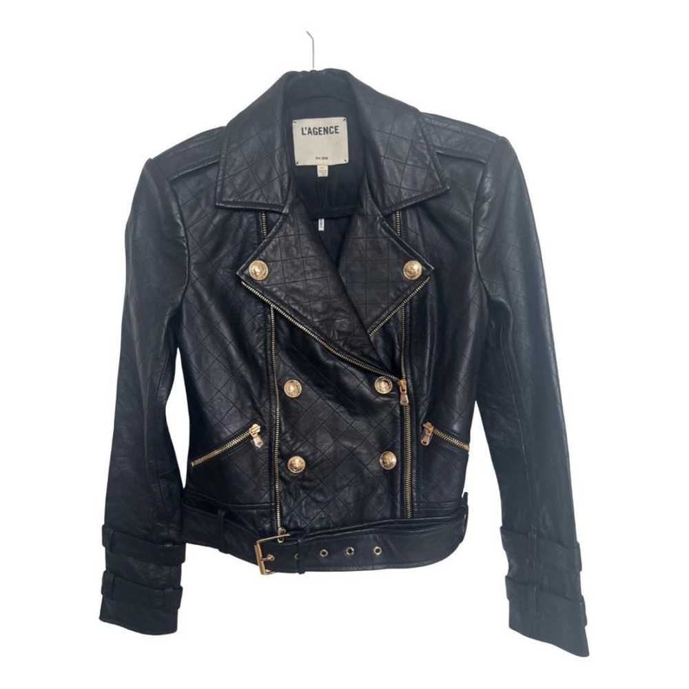 L'Agence Leather biker jacket - image 1