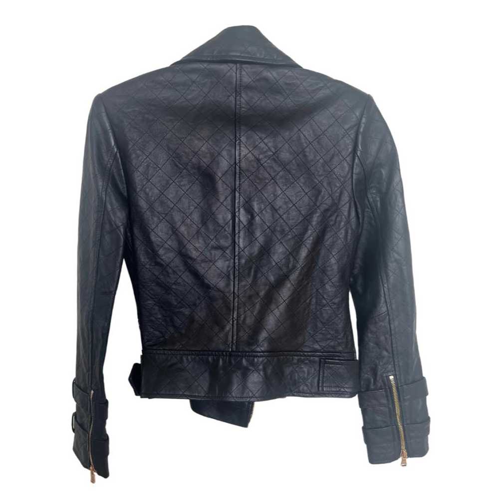 L'Agence Leather biker jacket - image 2