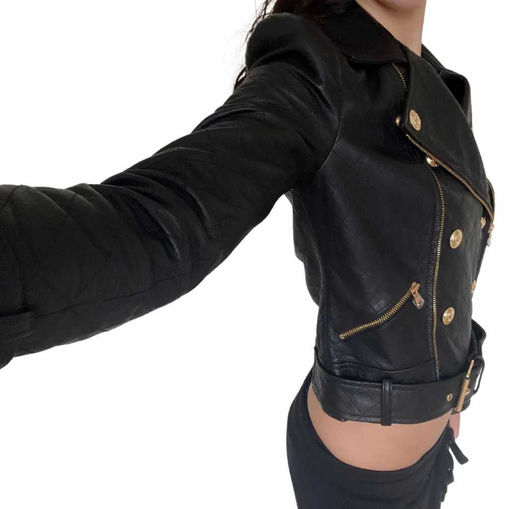 L'Agence Leather biker jacket - image 3