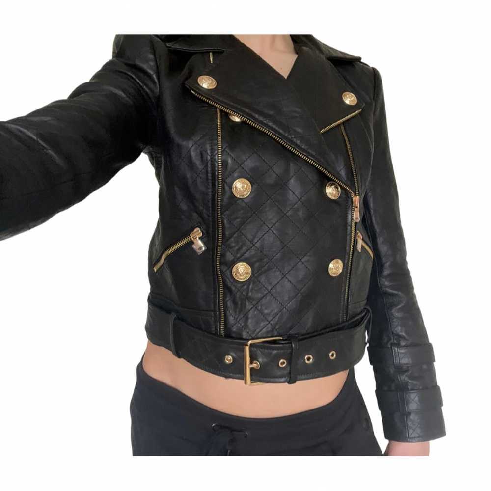 L'Agence Leather biker jacket - image 4