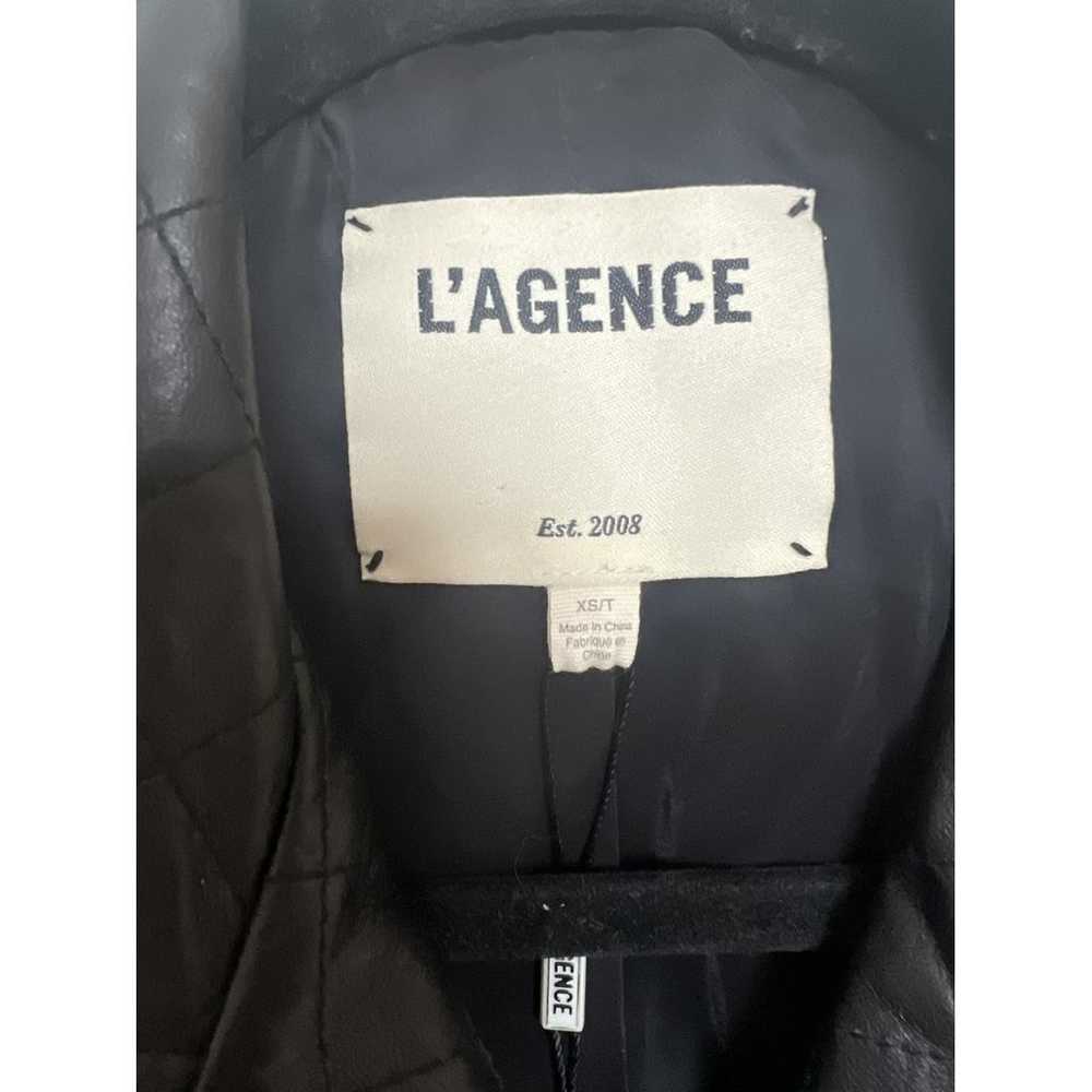 L'Agence Leather biker jacket - image 5