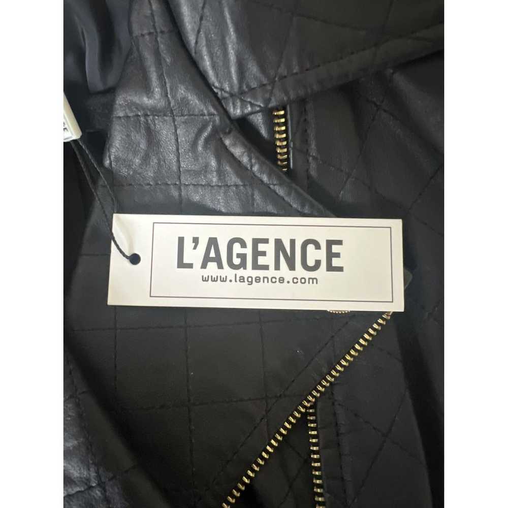 L'Agence Leather biker jacket - image 6