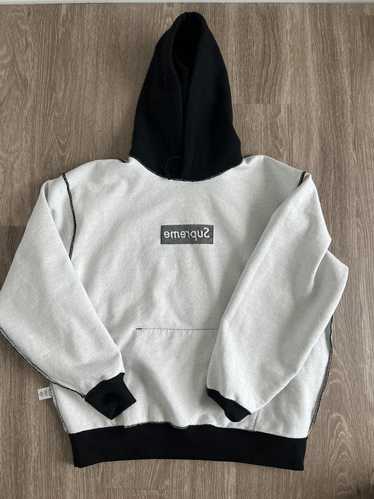 Inside Out Box Logo Hooded Sweatshirt Heather Grey