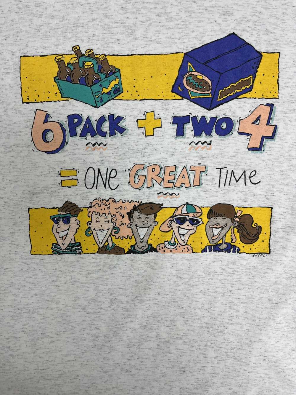 Vintage 6 Pack + Two-4 = One Great Time Vintage T… - image 2