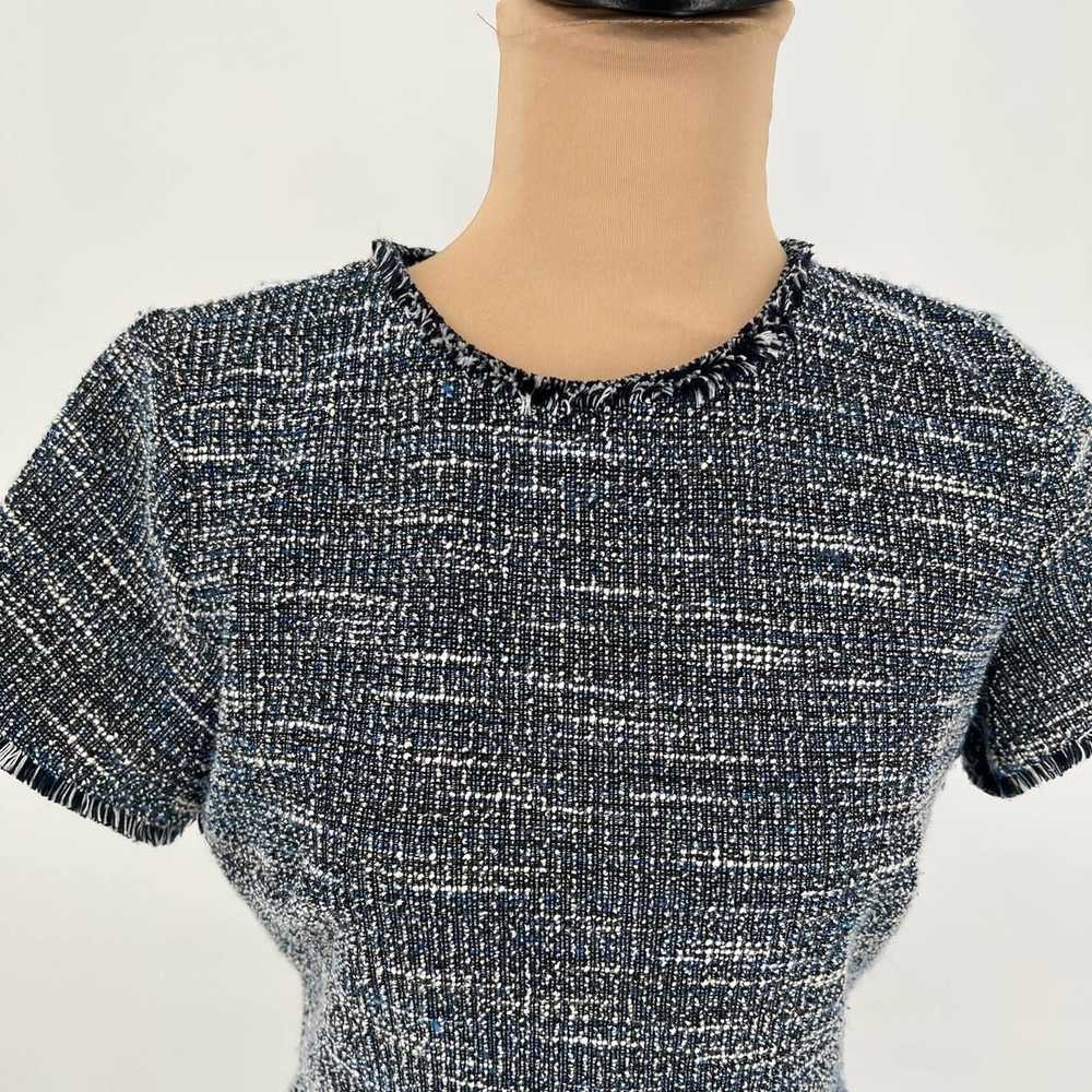 Loft LOFT Dress Size 4 Blue Boucle Knit Tweed She… - image 2