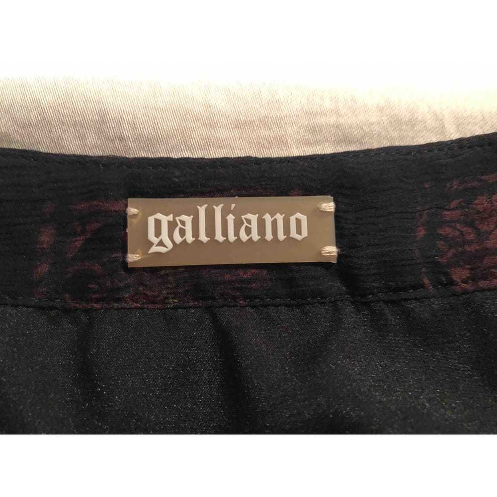 Galliano Silk mini skirt - image 4