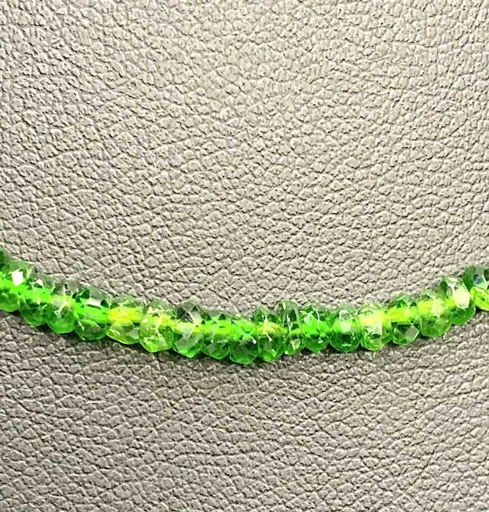 Faceted Chrome Diopside and 14k Gold Necklace - image 3