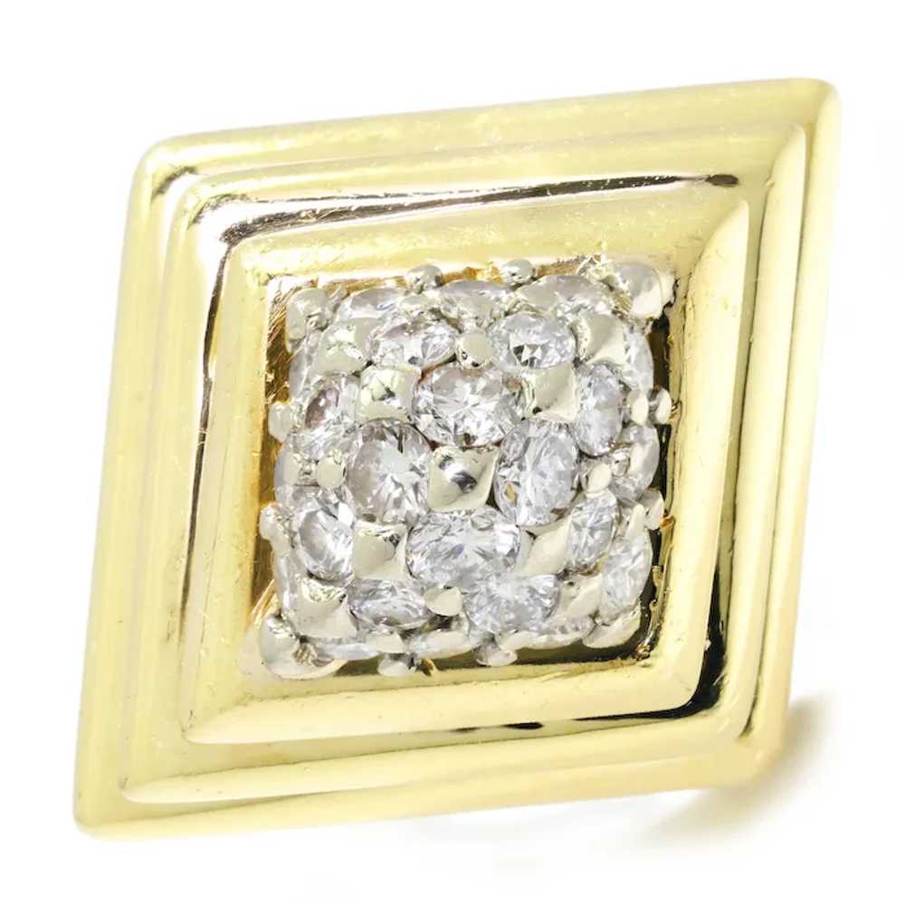 Vintage Round Diamond Step Ring 18K Yellow Gold 0… - image 7