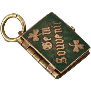 Irish Miniature Enamelled Souvenir Book Charm Ena… - image 1