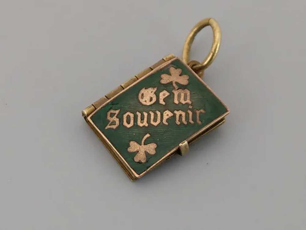 Irish Miniature Enamelled Souvenir Book Charm Ena… - image 7