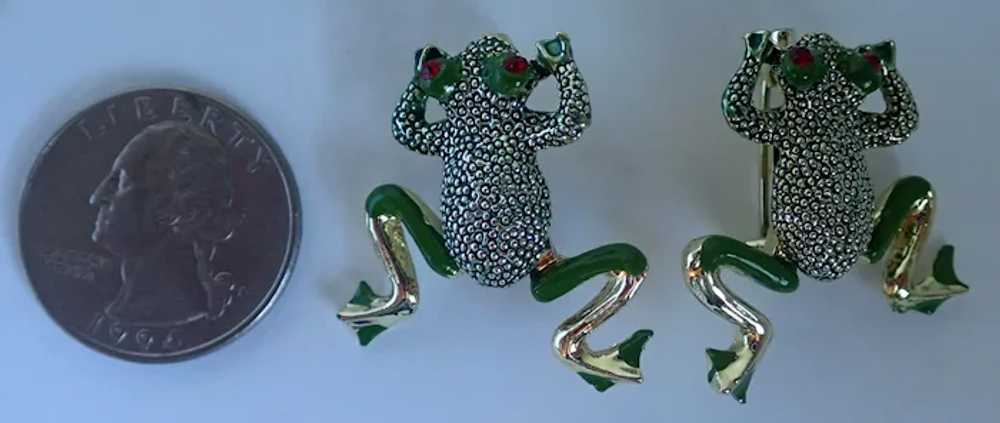 Vintage Collection Of Fabulous Frog Pin Brooches - image 6