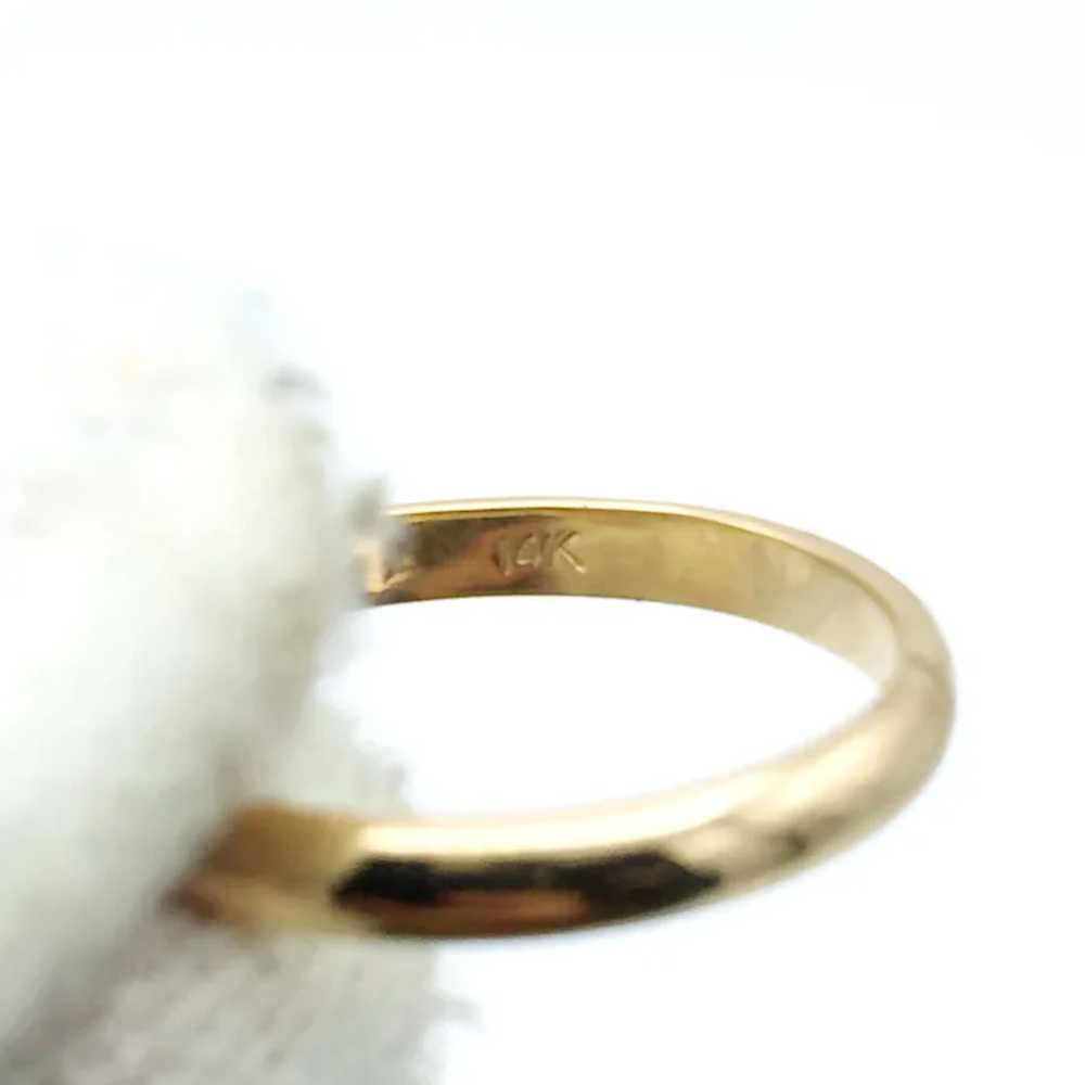 14K 3mm Gold Band - image 4