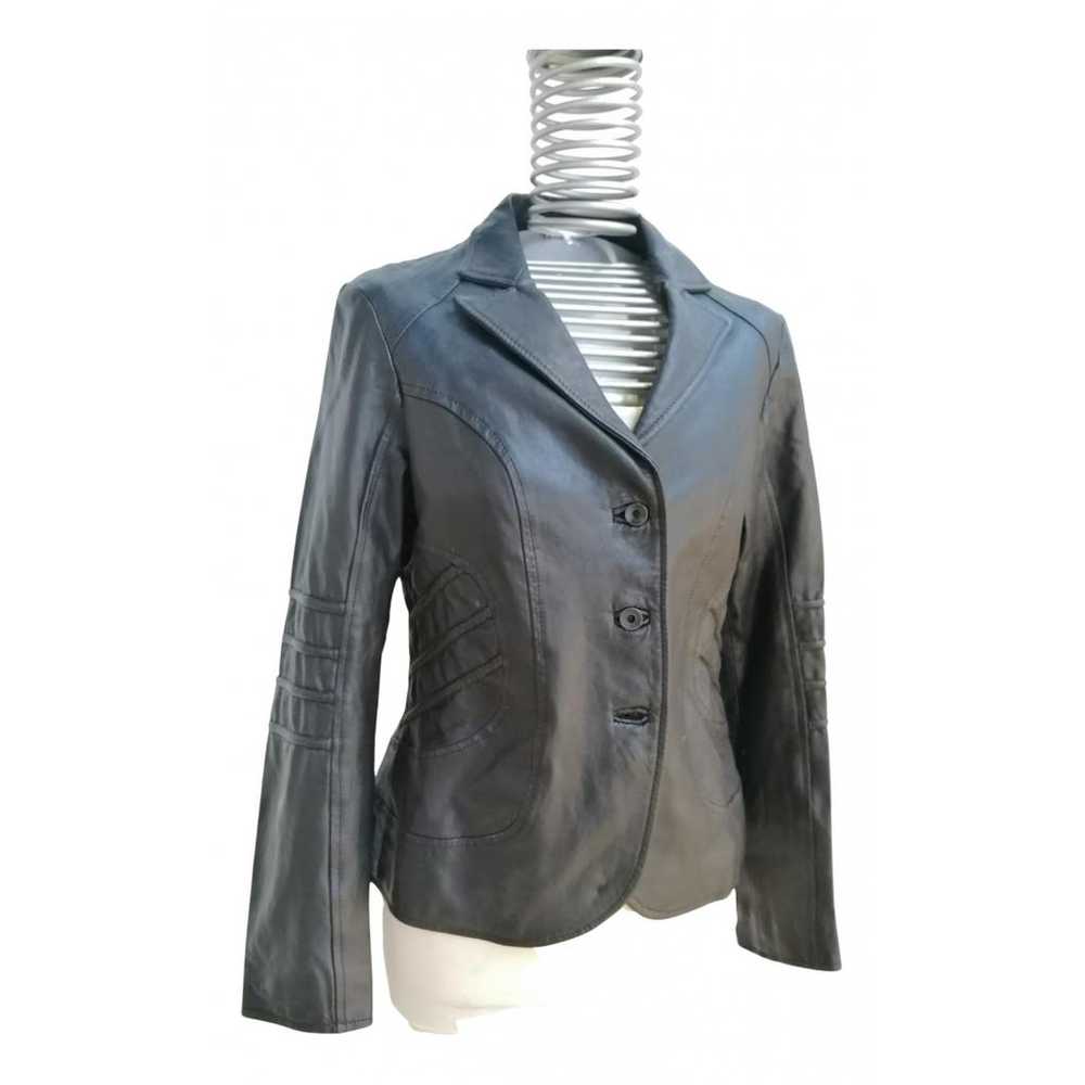 Salvatore Santoro Leather short vest - image 1