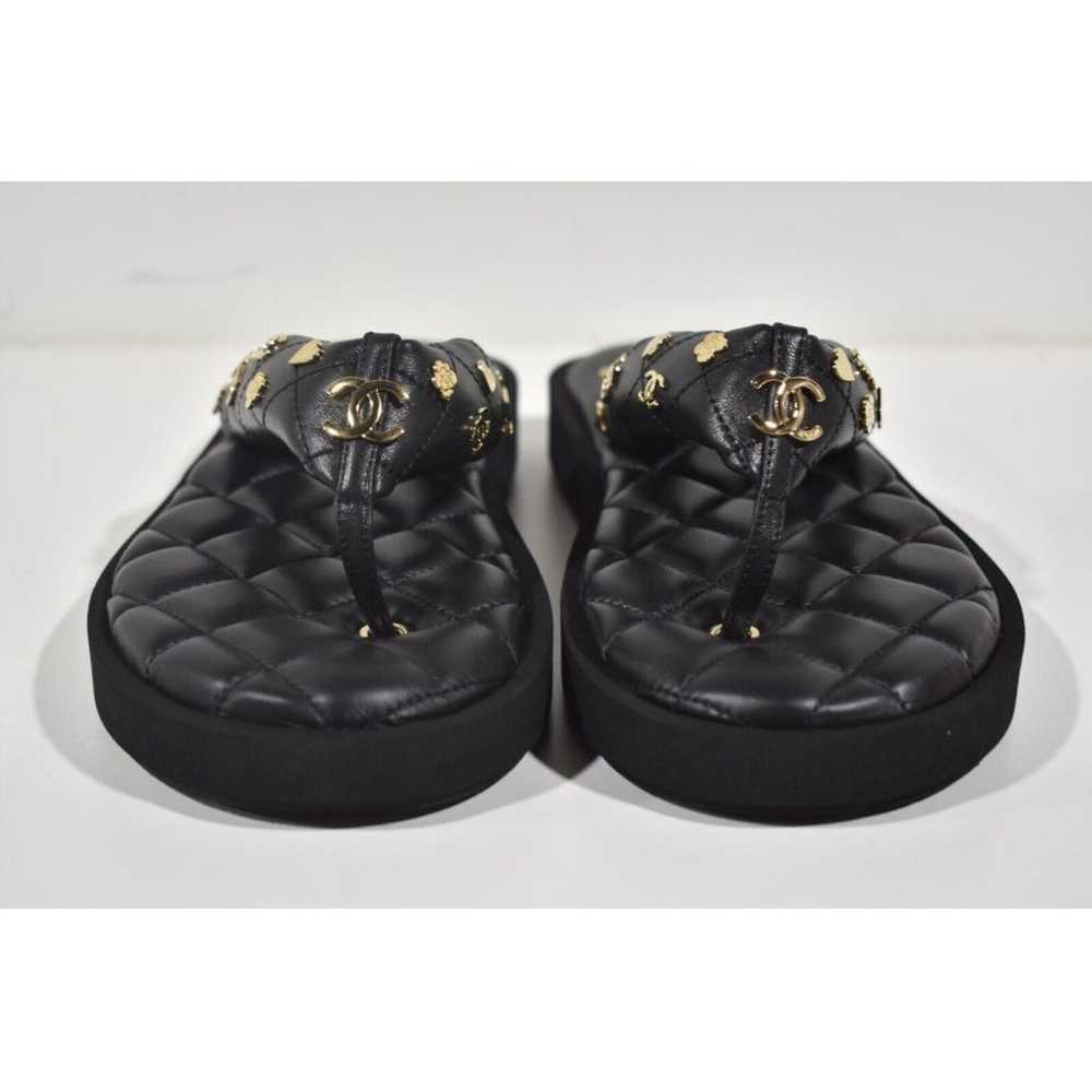 Chanel Leather flip flops - image 9