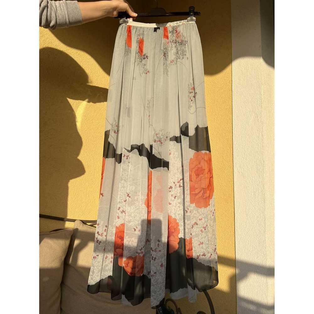 Hanae Mori Silk maxi skirt - image 3