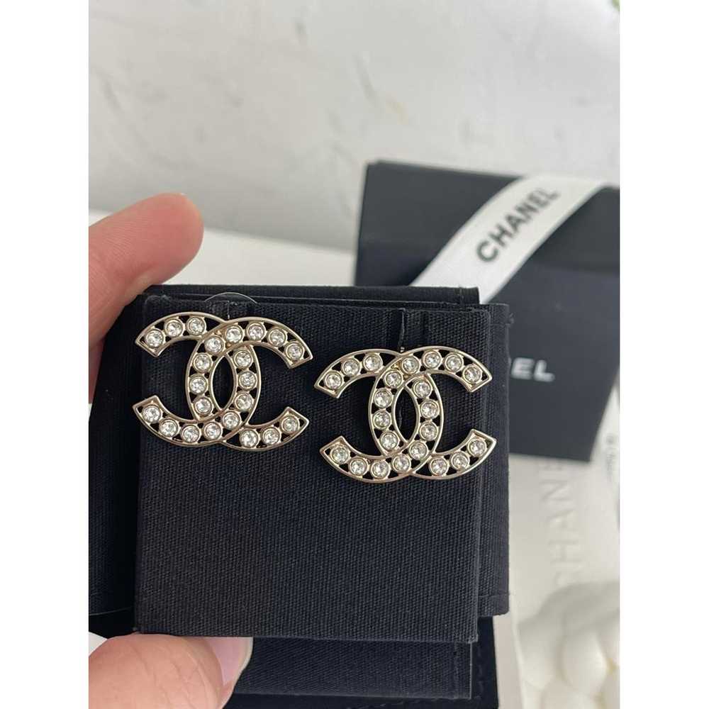 Chanel Cc crystal earrings - image 3