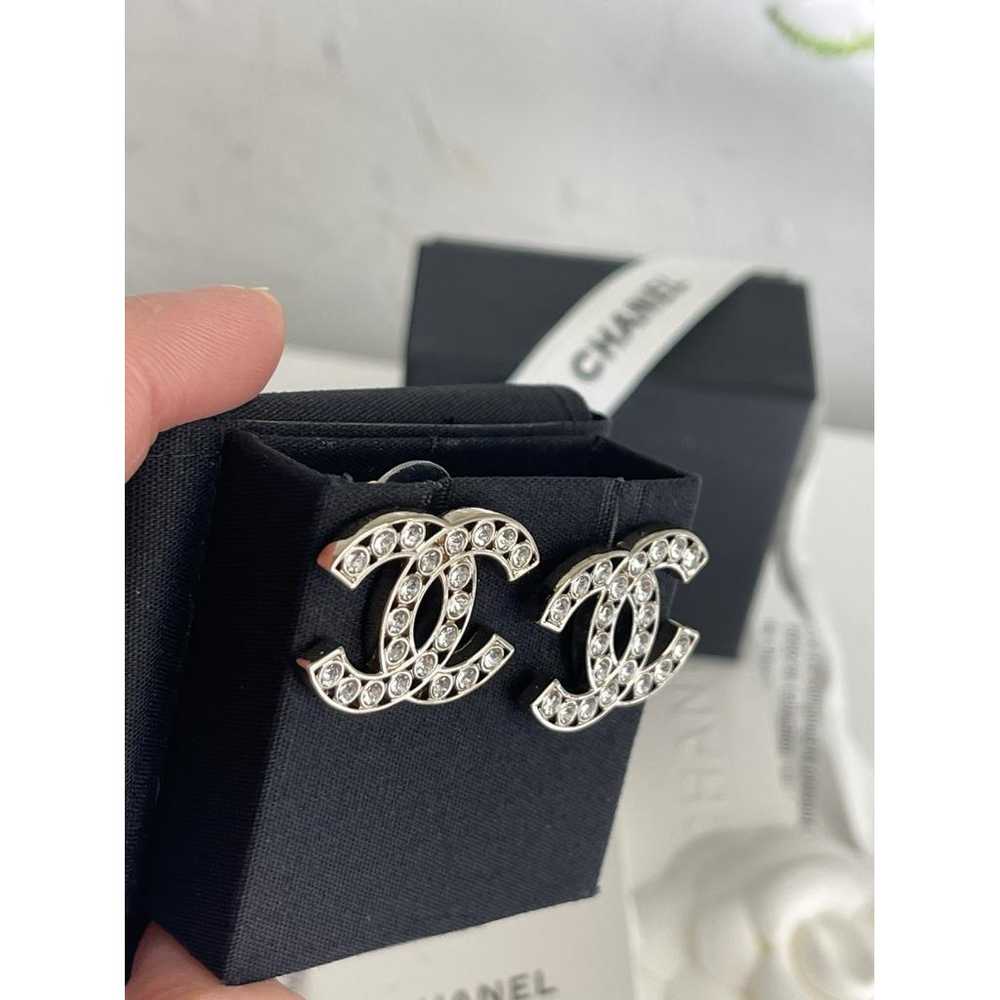 Chanel Cc crystal earrings - image 4