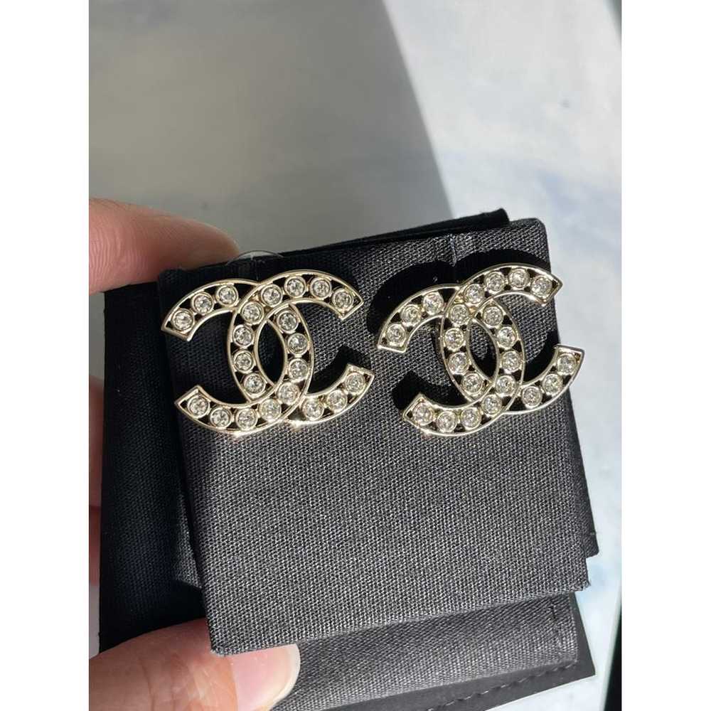 Chanel Cc crystal earrings - image 7