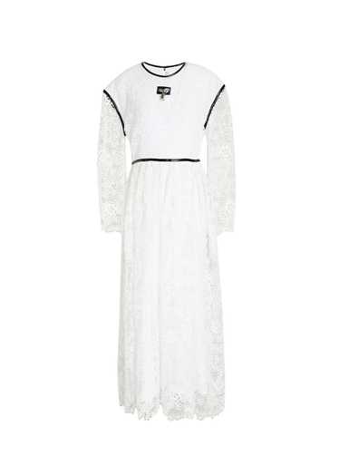 Christopher Kane Embellished guipure lace midi dre