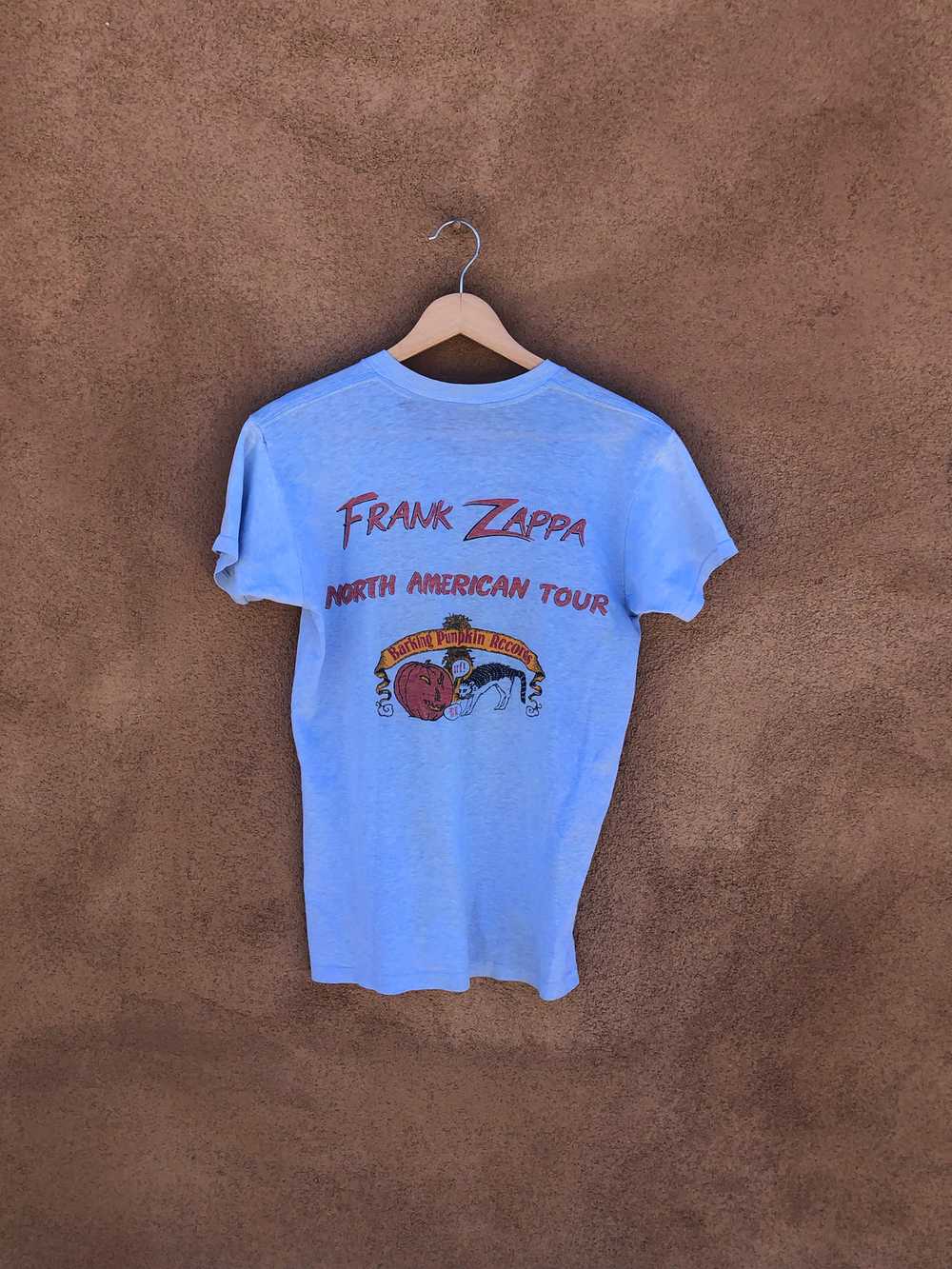Blue Frank Zappa 1980 Tour T-shirt - image 2