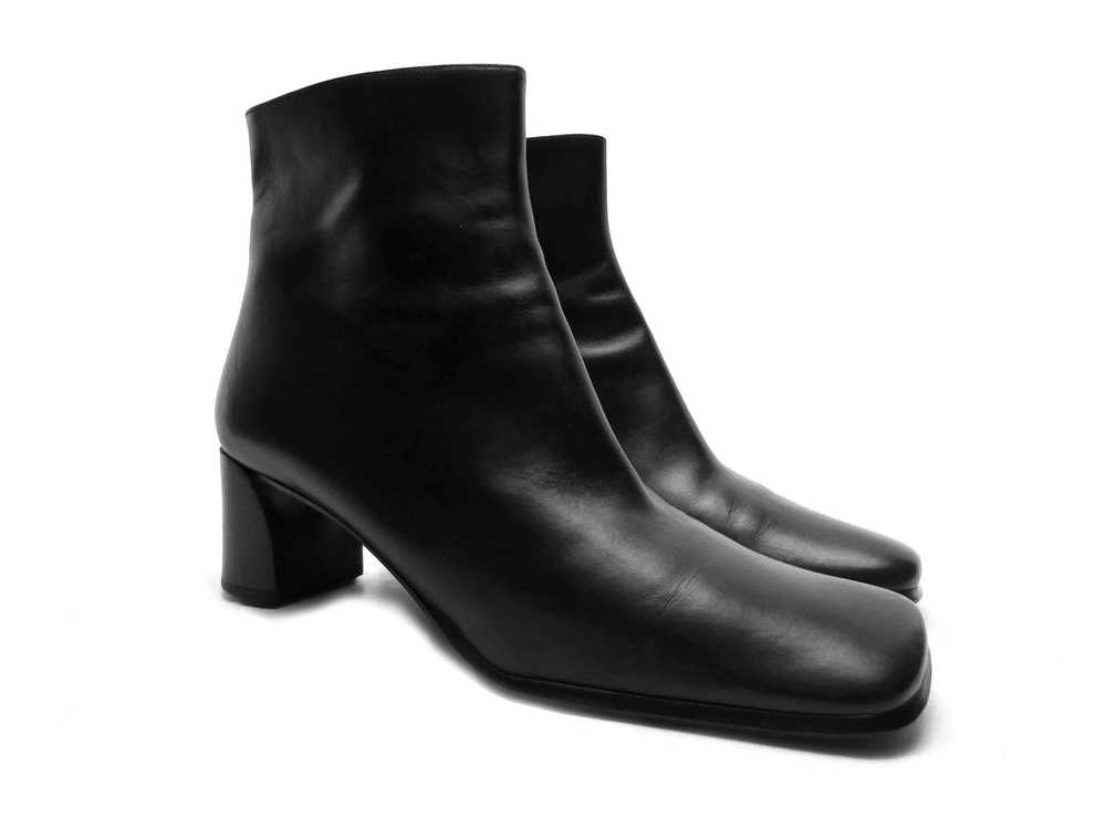 Vintage 90s square toe boots Italian Leather boot… - image 3