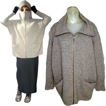 Oversized Long Wool Cardigan, Pockets, Ellen Trac… - image 1