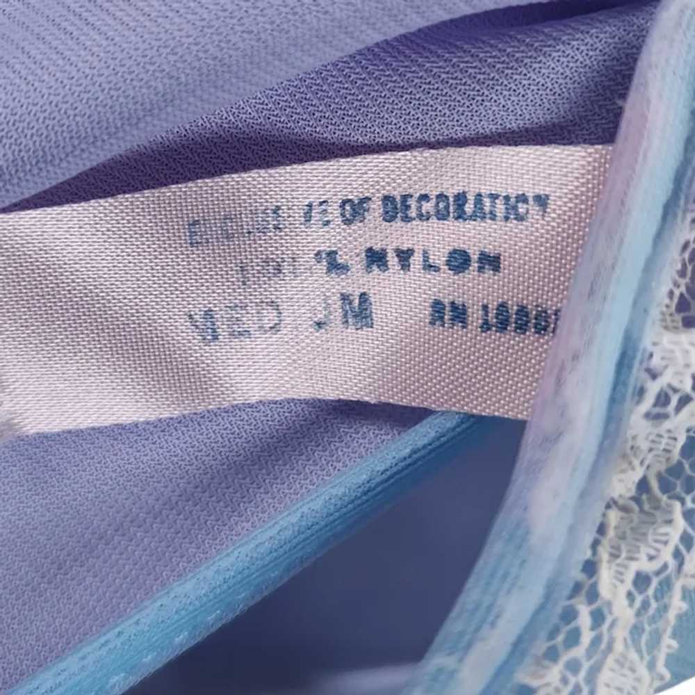 60s Sheer Nylon Chiffon Nightgown Size M/L Lilac … - image 10