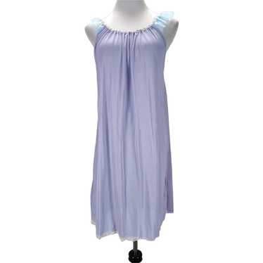 60s Sheer Nylon Chiffon Nightgown Size M/L Lilac … - image 1