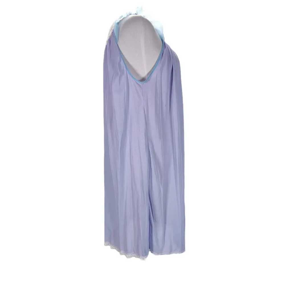 60s Sheer Nylon Chiffon Nightgown Size M/L Lilac … - image 2