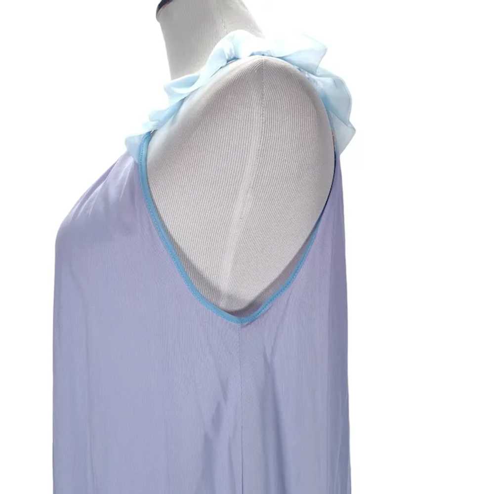 60s Sheer Nylon Chiffon Nightgown Size M/L Lilac … - image 5