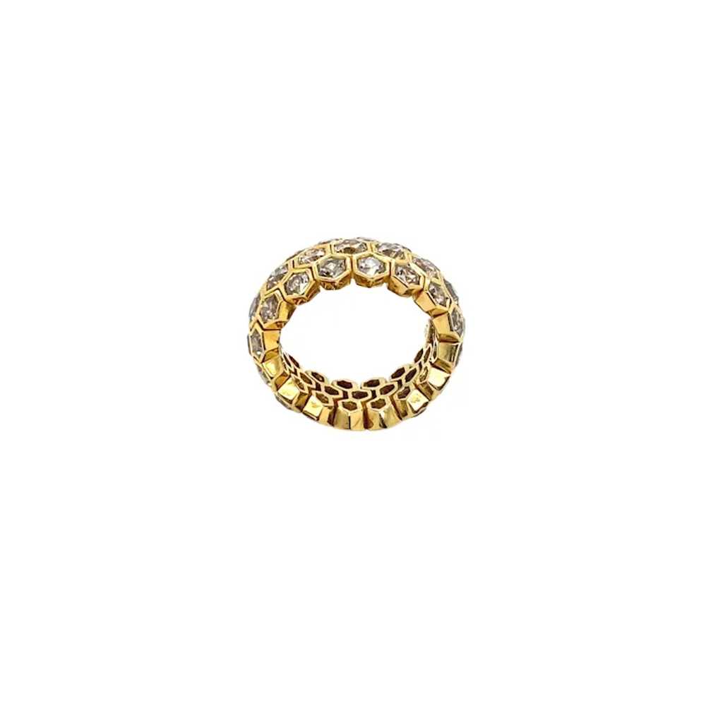 18K Yellow Gold Fancy Color Diamond Band - image 2