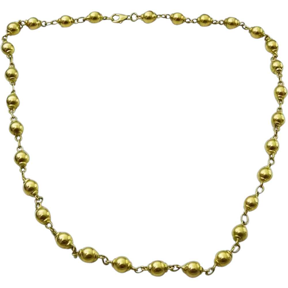 Vintage 18 karat gold French Ball Necklace - image 1