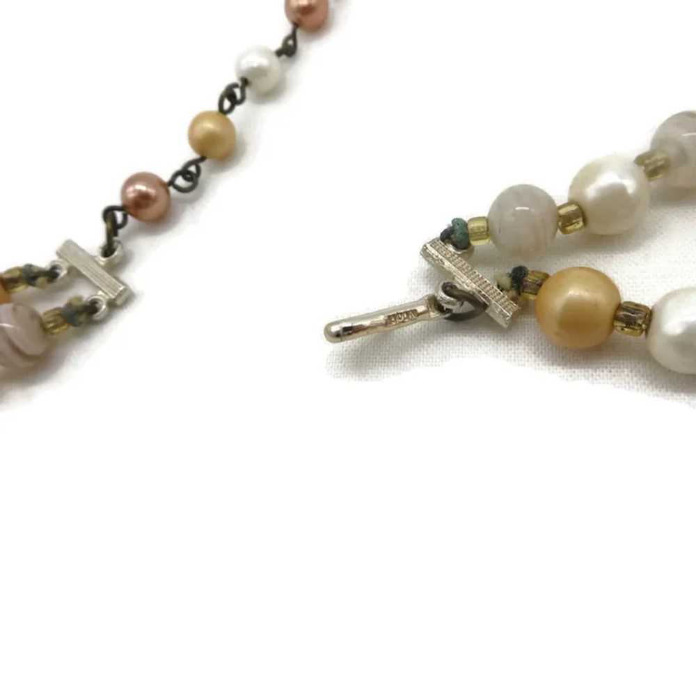 Coro Double Strand Multi-Color Bead Necklace - image 4