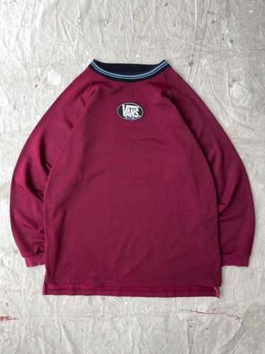 VANS FLEECE LINED CREWNECK—MAROON [L/XL]