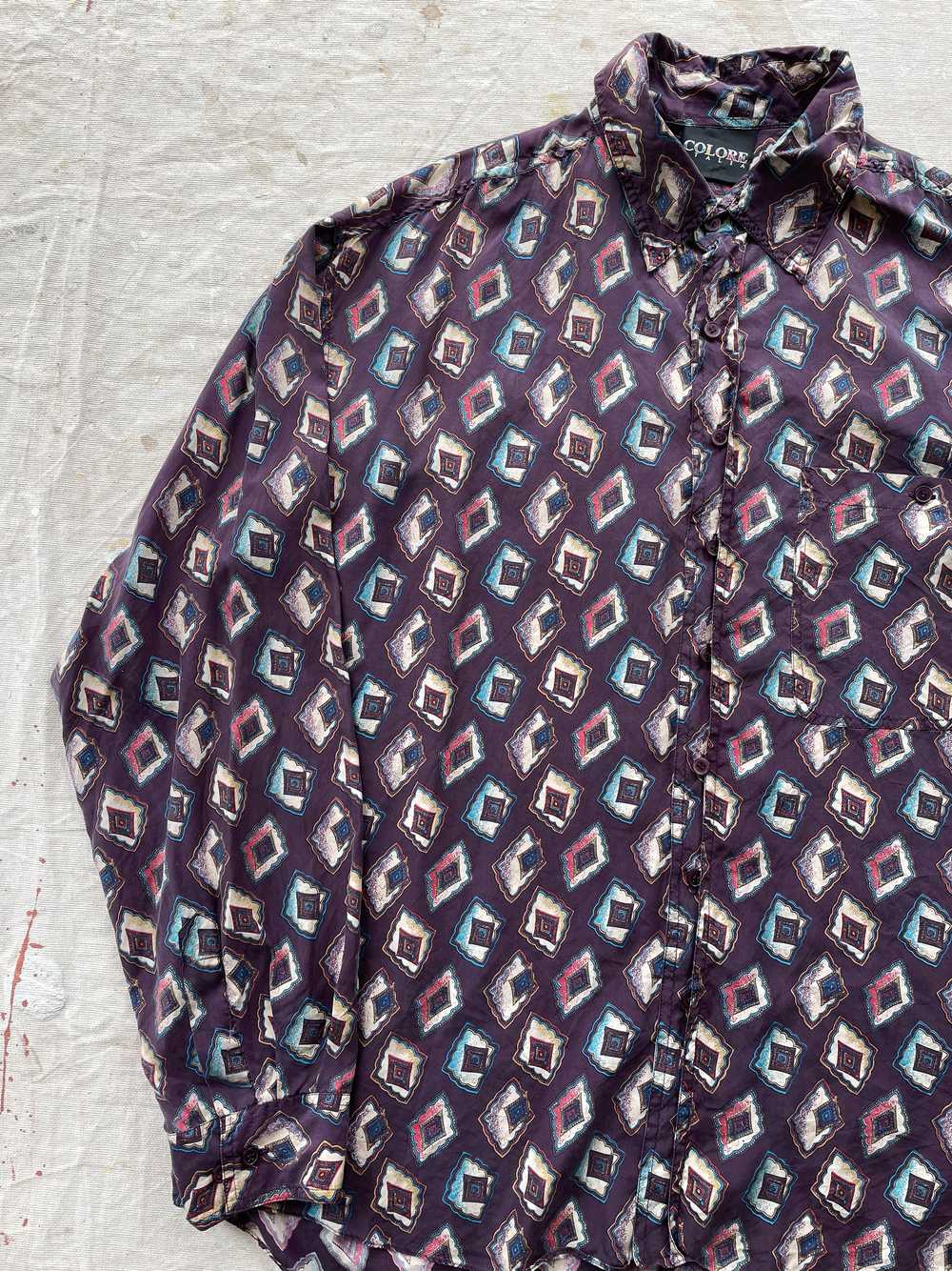 Paisley Stamp Silk Shirt—MULTI [L] - image 2
