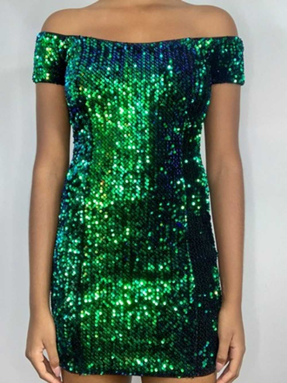 Off the Shoulder Sequin Party Dress - image 2