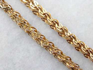 Antique Gold Woven Link Chain - image 1