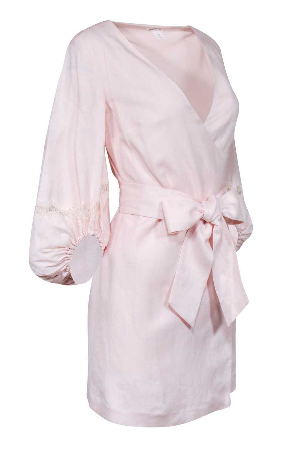 Club Monaco - Blush Pink Linen Blend Crop Sleeve … - image 2