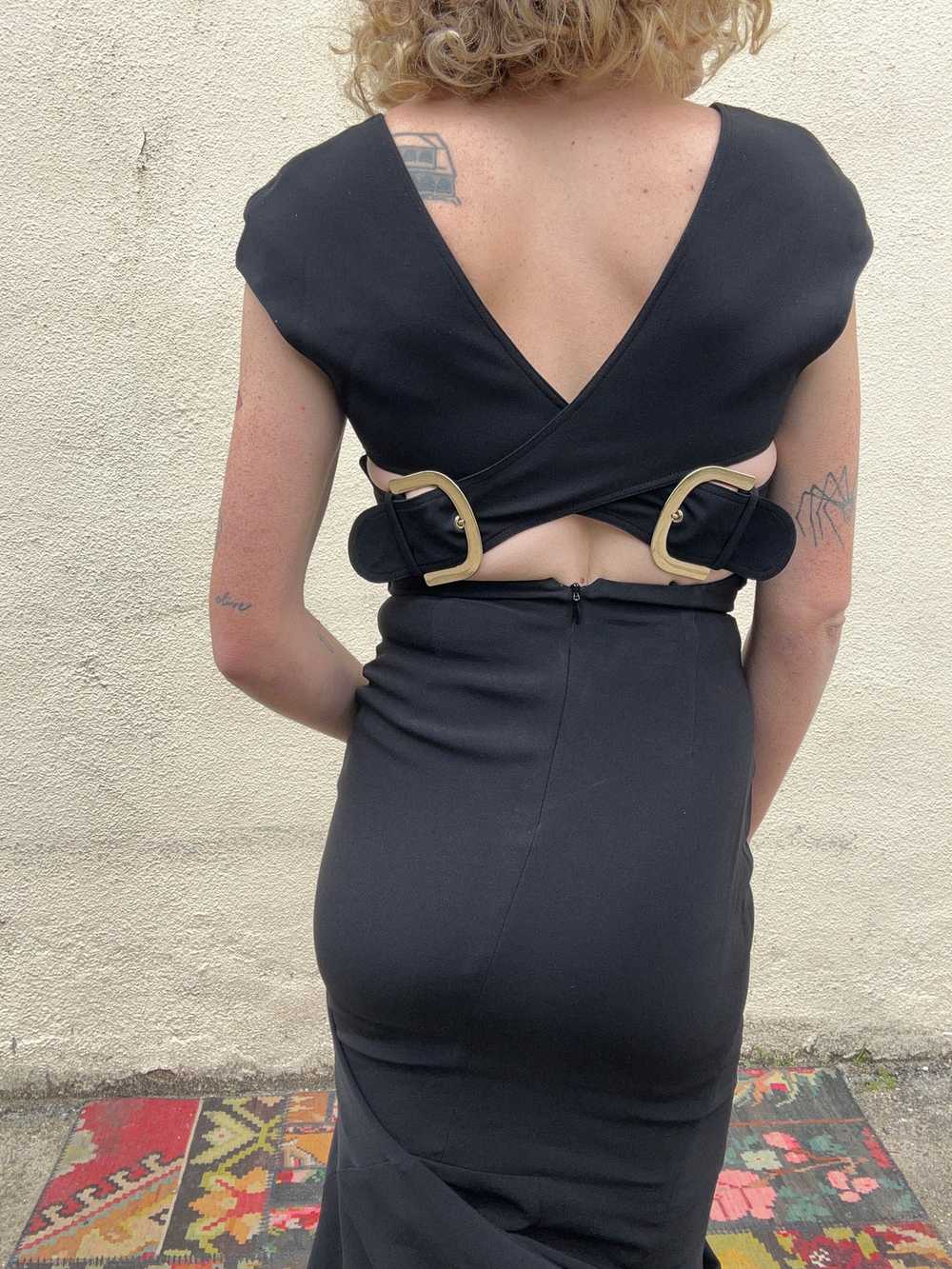 Stella McCartney Black Gown with Gold Buckles and… - image 10