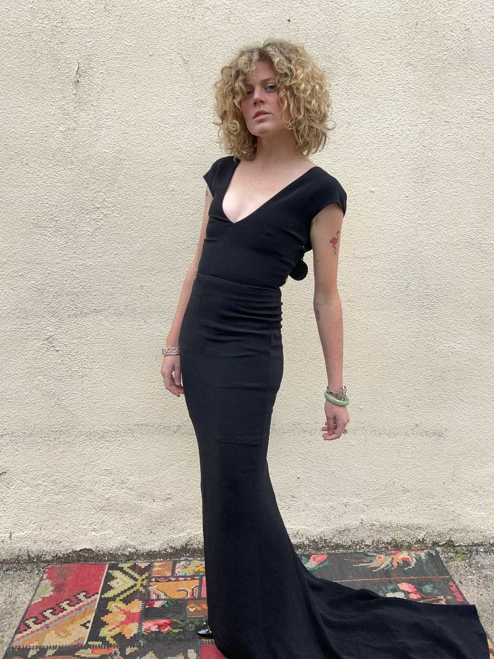 Stella McCartney Black Gown with Gold Buckles and… - image 1