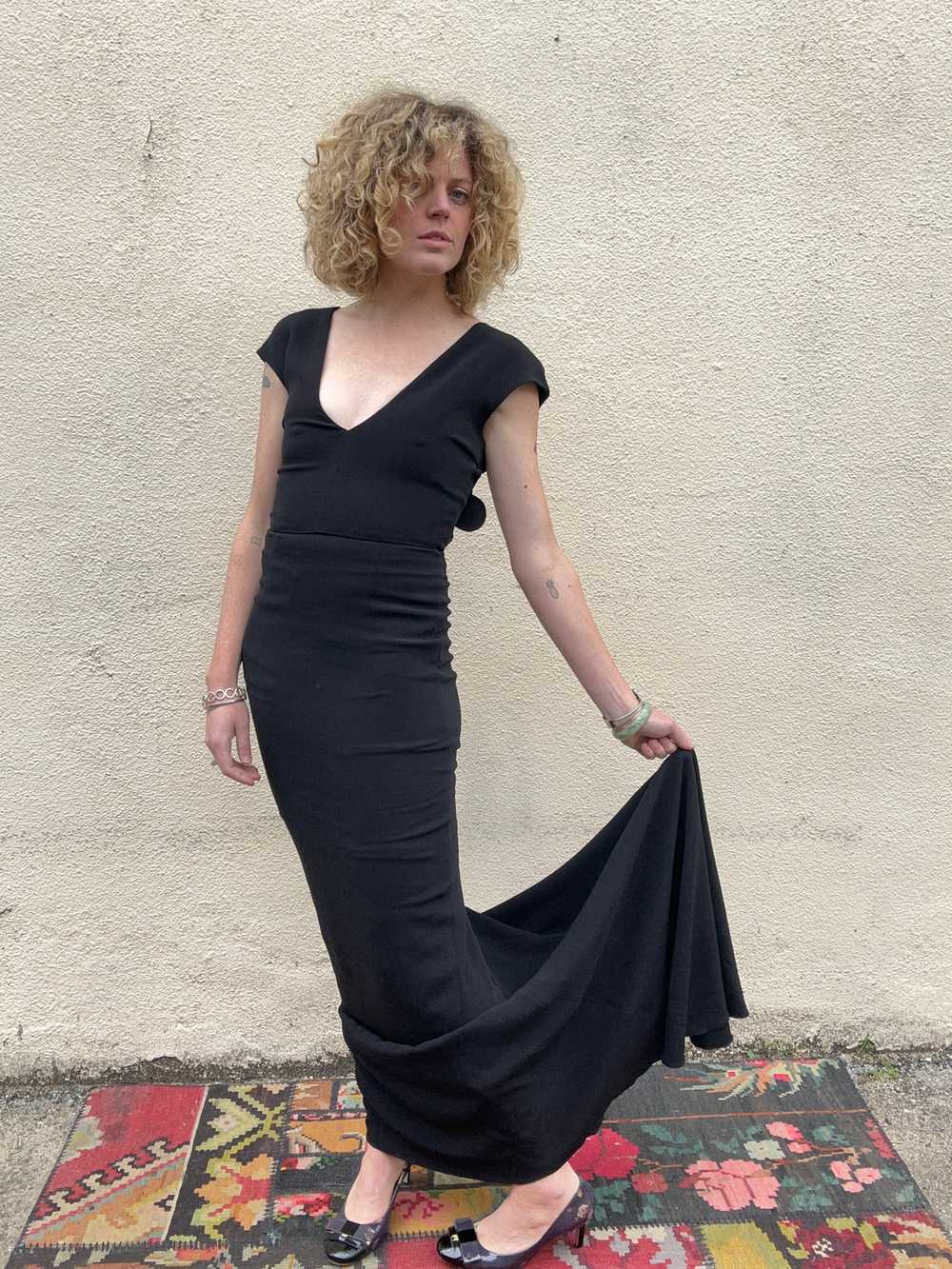 Stella McCartney Black Gown with Gold Buckles and… - image 2